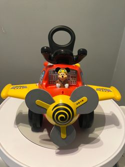 Disney Mickey Mouse Airplane Ride-On Toy – Lights & Spinning Propeller