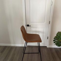 Faux leather stool