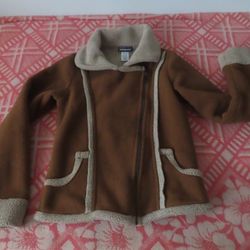 Patagonia thatcher brn Fleece Lost Maples Jacket Shearling Jacket Womens XS