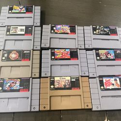 🎮 SNES Game Lot – 9 Classics | Tetris, Batman, Aero 2, Mickey & More