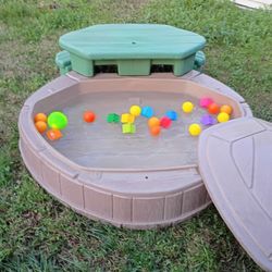 Pool - Sandbox - Picnic Table with Bench  and Cover Excellent Condition 