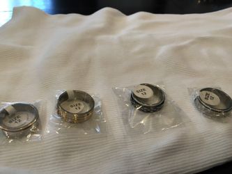 4 Stainless Steel Men's Rings Size 12 - new