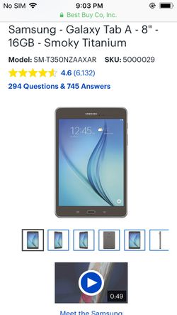 Best Buy: Samsung Galaxy Tab A 8 16GB Smoky Titanium SM-T350NZAAXAR