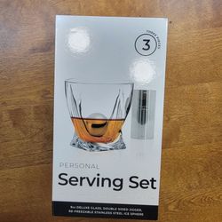 Personal whiskey set whiskey glass, stainless steal ice ball and shooter
