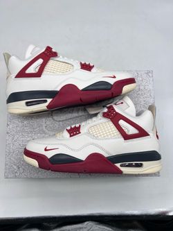 Size 7 - Air Jordan 4 Nigel Sylvester Brick After Brick By Men's White Red Sail