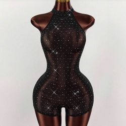 Rhinestone Body Suit 