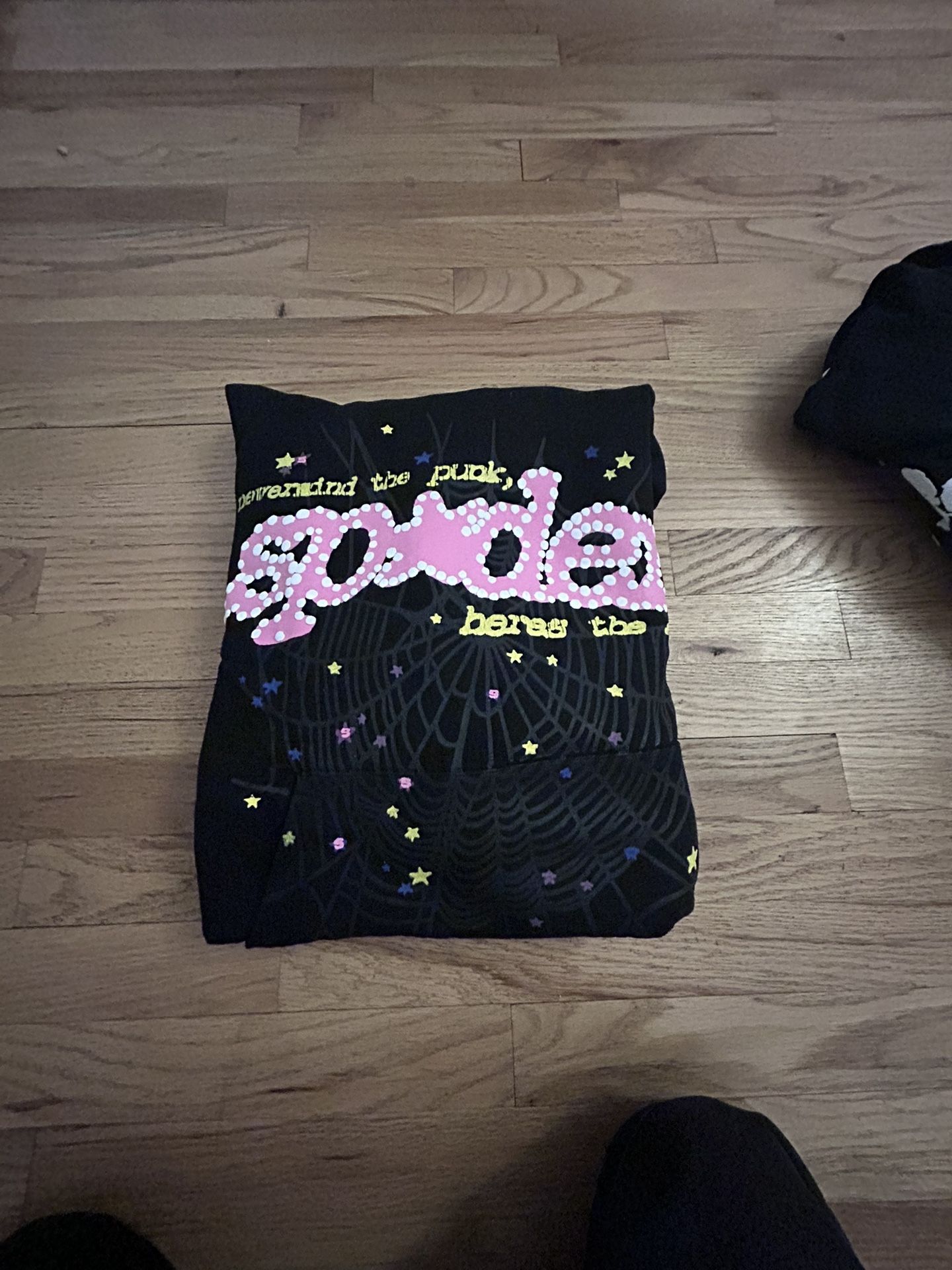 Sp5der Hoodie Black Pink