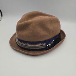 Carlos By Carlos Santana Wool Felt Trilby Fedora BrownHat Size Medium