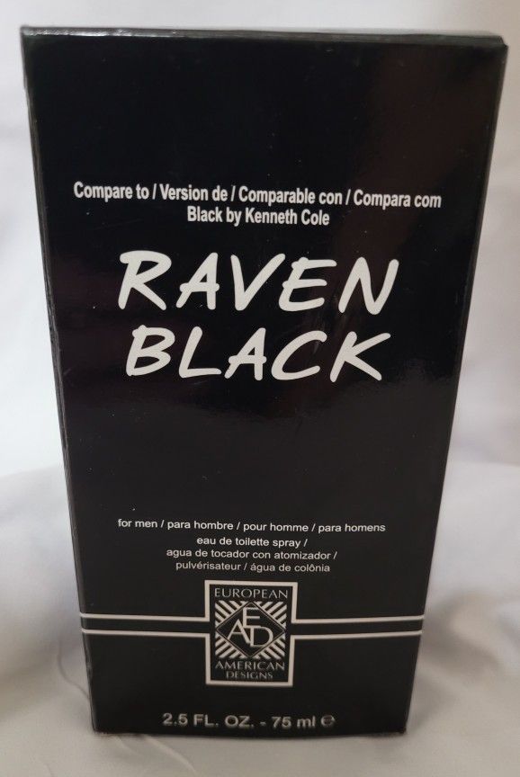 Raven Black 2.5oz Men's Cologne...new