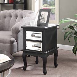 Brand New in Box Wooden and Mirrored End Table/Nightstand