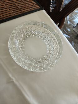 Bubble Lead Glass Ashtray