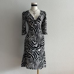 Zebra Print 90s Dress
