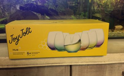 Joy Jolt Color Stemless Wine Glasses