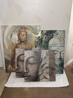 4 - piece Buddha Canvas Wall Art