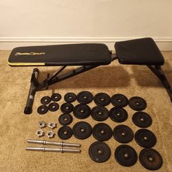 Fitness Reality Adjustable Bench And Weights