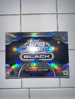 Topps chrome black basketball factory sealed hobby box