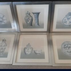 Set Of Six Lithographs Of Fine China
