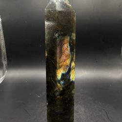 ✨ Labradorite Tower — Blue & Gold Flash — 6” 