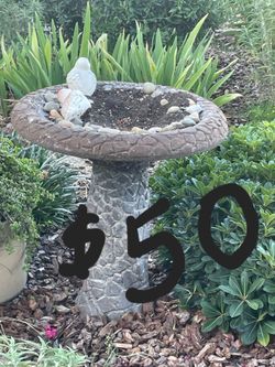 Concrete birdbath