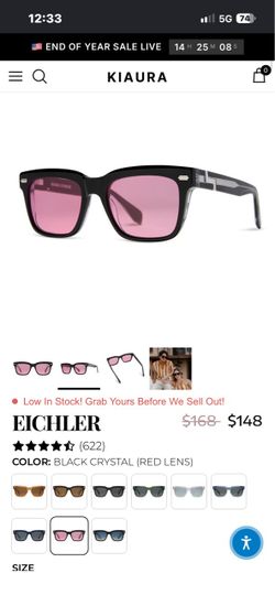 Kiaura Eichler Sunglasses Black Crystal Red Lens