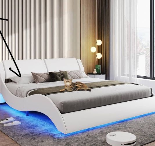 LED Bed frame. Sound Sync Led Lights 