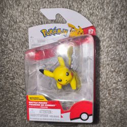 Jazwares Pokémon Battle Figure Pikachu Boxed Plastic Figure Blue Beige Age 4+