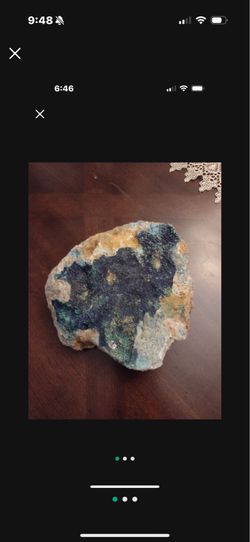 Malachite Azurite, Approximately 6 Inches In Diameter And 2 Inches In Thickness