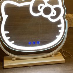 Hello Kitty LED makeup vanity mirror with base 