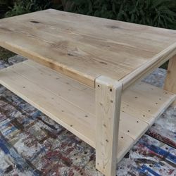 Hand Built Real Wood Coffee Table