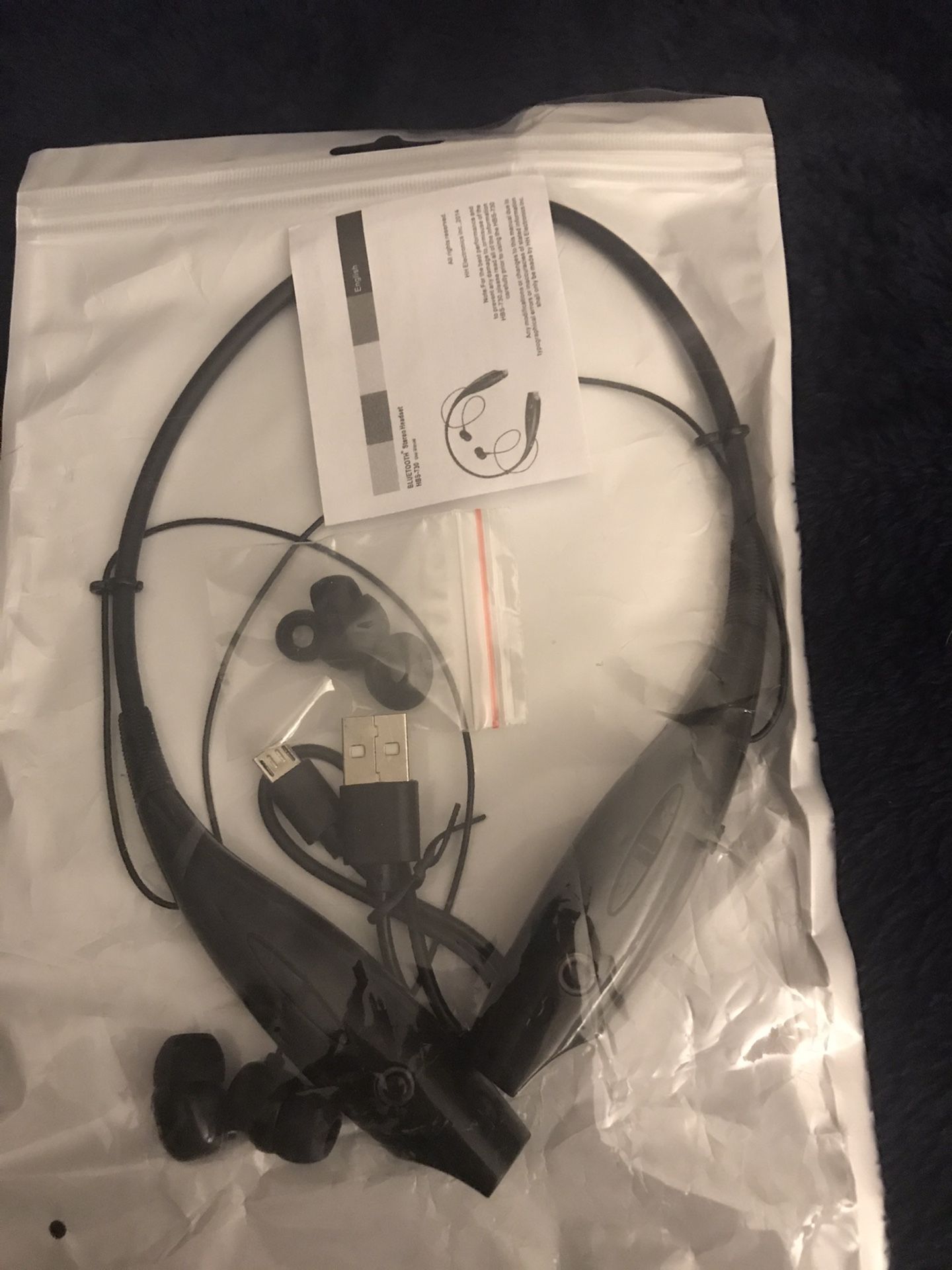 Bluetooth stereo headphones black
