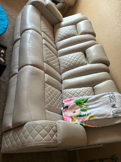 Couch with recliner