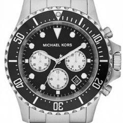 Michael Kors Everest Chronograph Black Dial Stainless Steel Men's Watch