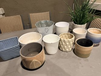 10 assorted pots / planter - bundle deal