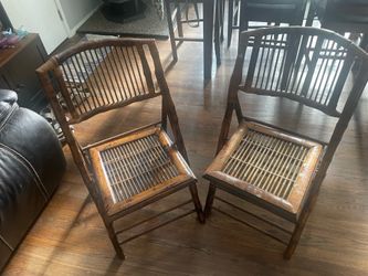 Pair of wooden chairs