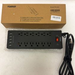 Power Strip With USB Ports 