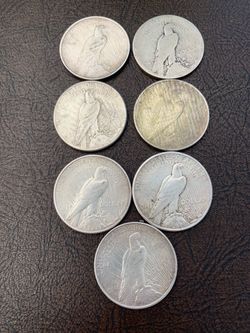 7 Silver Peace Dollar Coins
