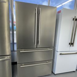 Forno Moena 36 in. 19.2 cu. ft. French Door Refrigerator with Ice Maker in Stainless Steel