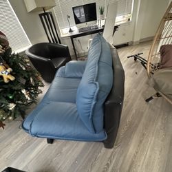Blue Couch 1 Seater