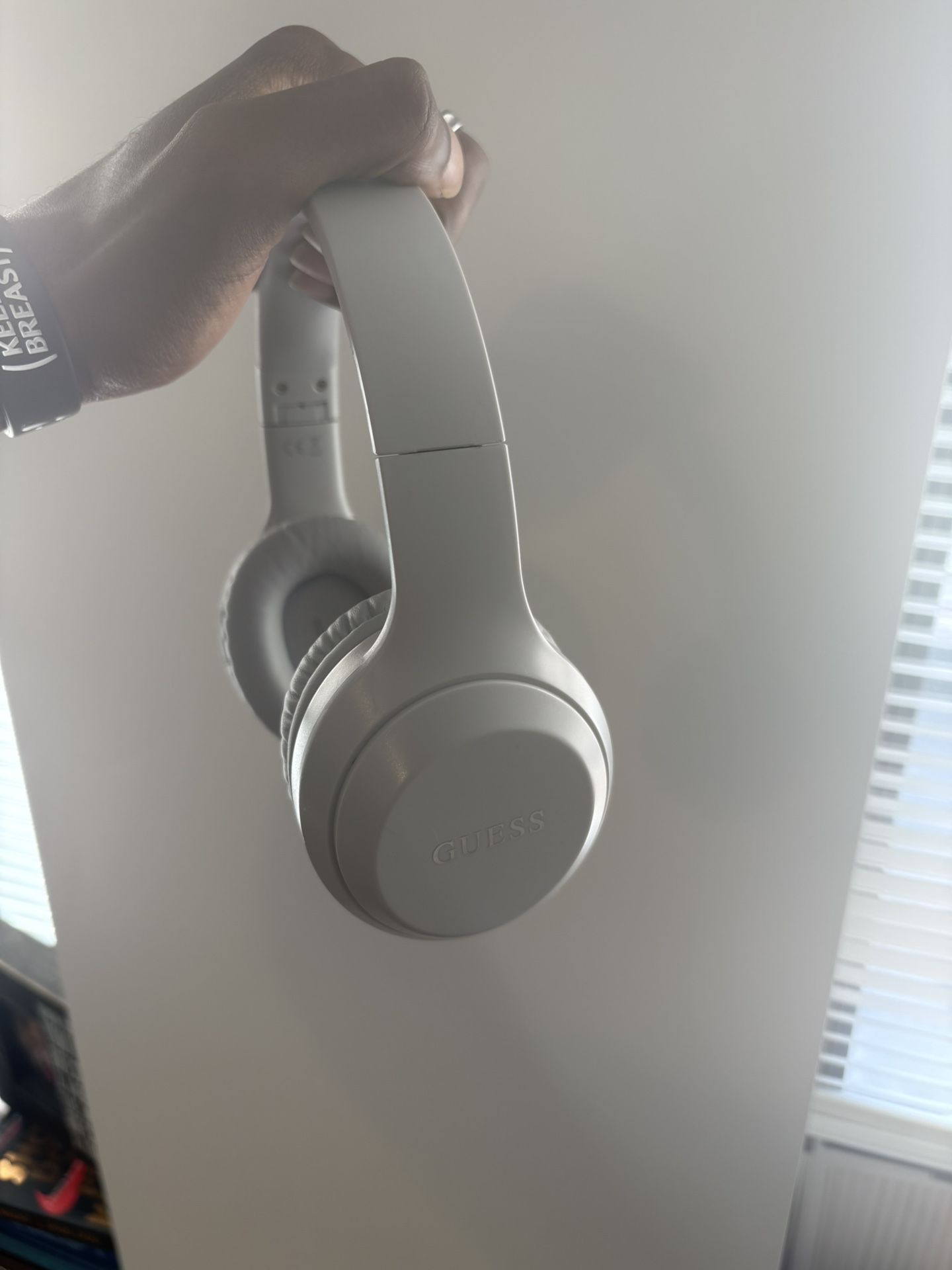 GUESS Gray Bluetooth Headphones-$25 OBO- Clean & Working