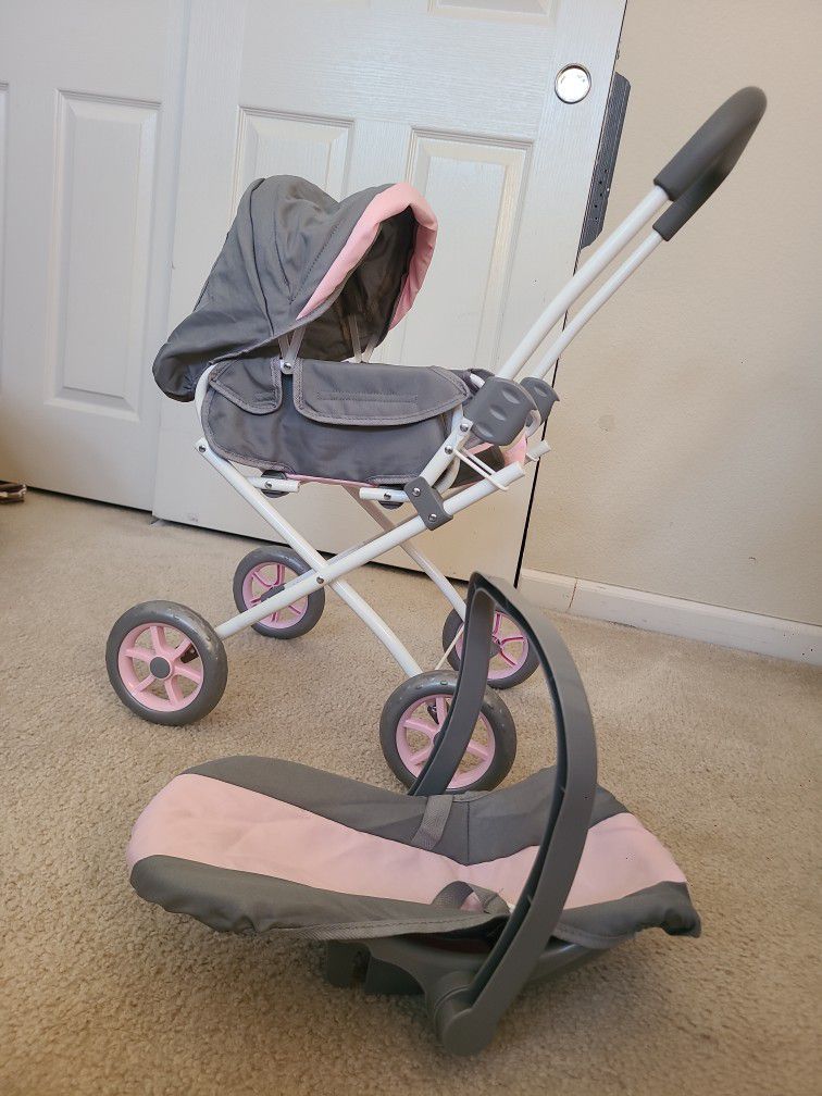 Girls Play Stroller And Carseat For Doll