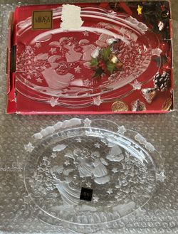 New Mikasa Holiday Lights Sweet Dish Angels 9.25" x 7" Made In Germany W/box