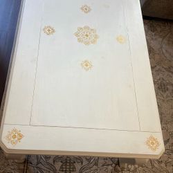 Farmstyle Coffee Table With Gold Accents