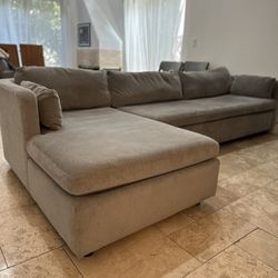 West Elm Mid Century Chaise Sectional Sofa Couch
