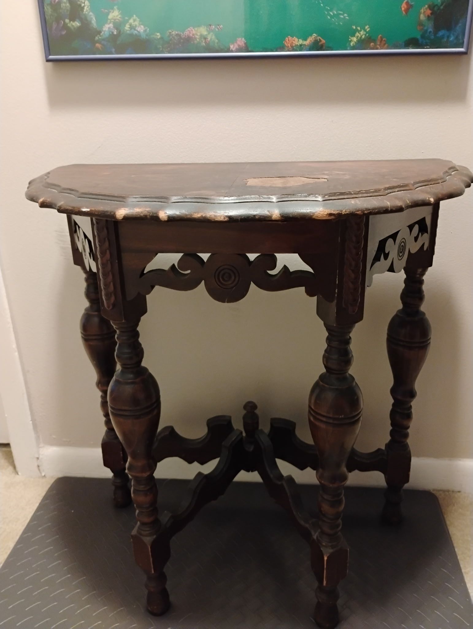 Wisconsin furniture company table circa 1(contact info removed) 25"H x 25"L x 13"W (