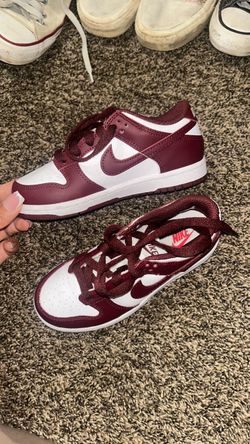 Burgundy & white Nike