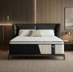 Queen Hybrid Mattress, 10 Inch Medium Firm Mattress with Foam & Individually Wrapped Pocket Springs, Pressure Relief Mattress in a Box