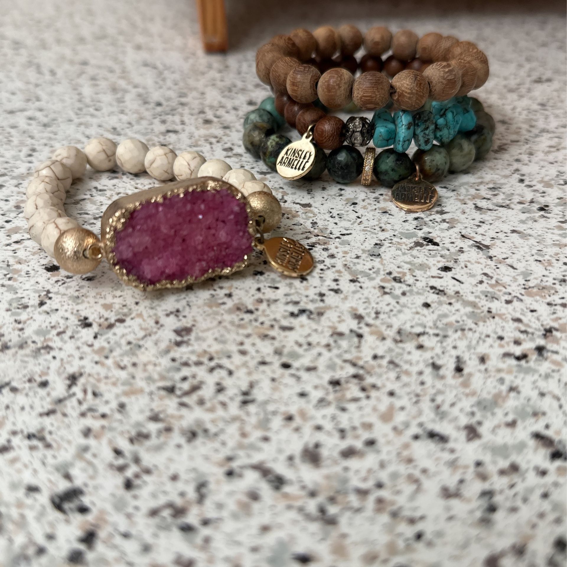 Kinsley Armelle Druzy And Stack Bracelets