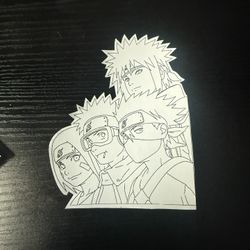 Team Minato Naruto Stickers 