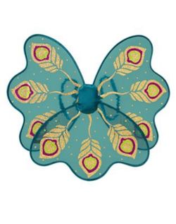 New  Gymboree  Halloween Costume Peacock Wings  One Size 