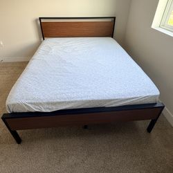 Modern Queen Bed Frame - Like New (4 Months Use!)